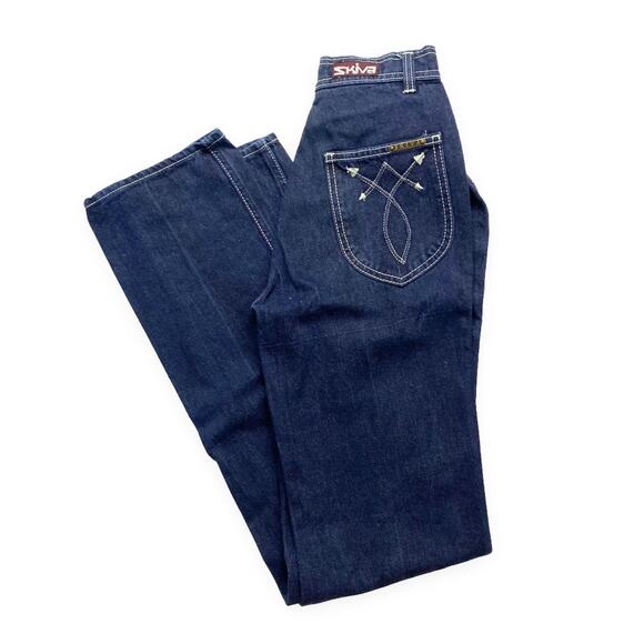 Vintage 80s Skiva dark wash high rise jeans - Picture 2 of 4